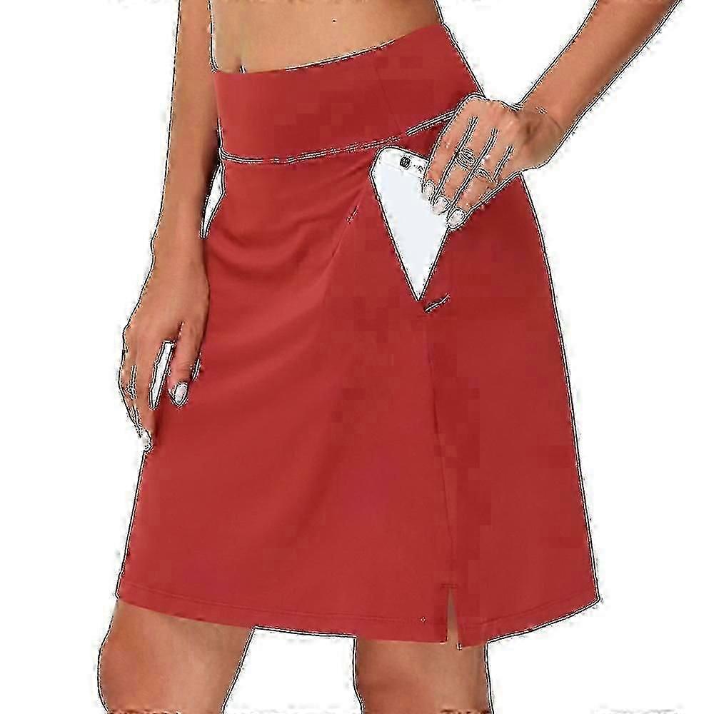 חצאיות טניס לנשים חצאיות גולף חצאית יוגה כיסי צד 2 ב 1 בקרת בטן הרמת קת ייבוש מהיר מותניים גבוהים יוגה כושר אימון חדר כושר סקורט תחתונים B