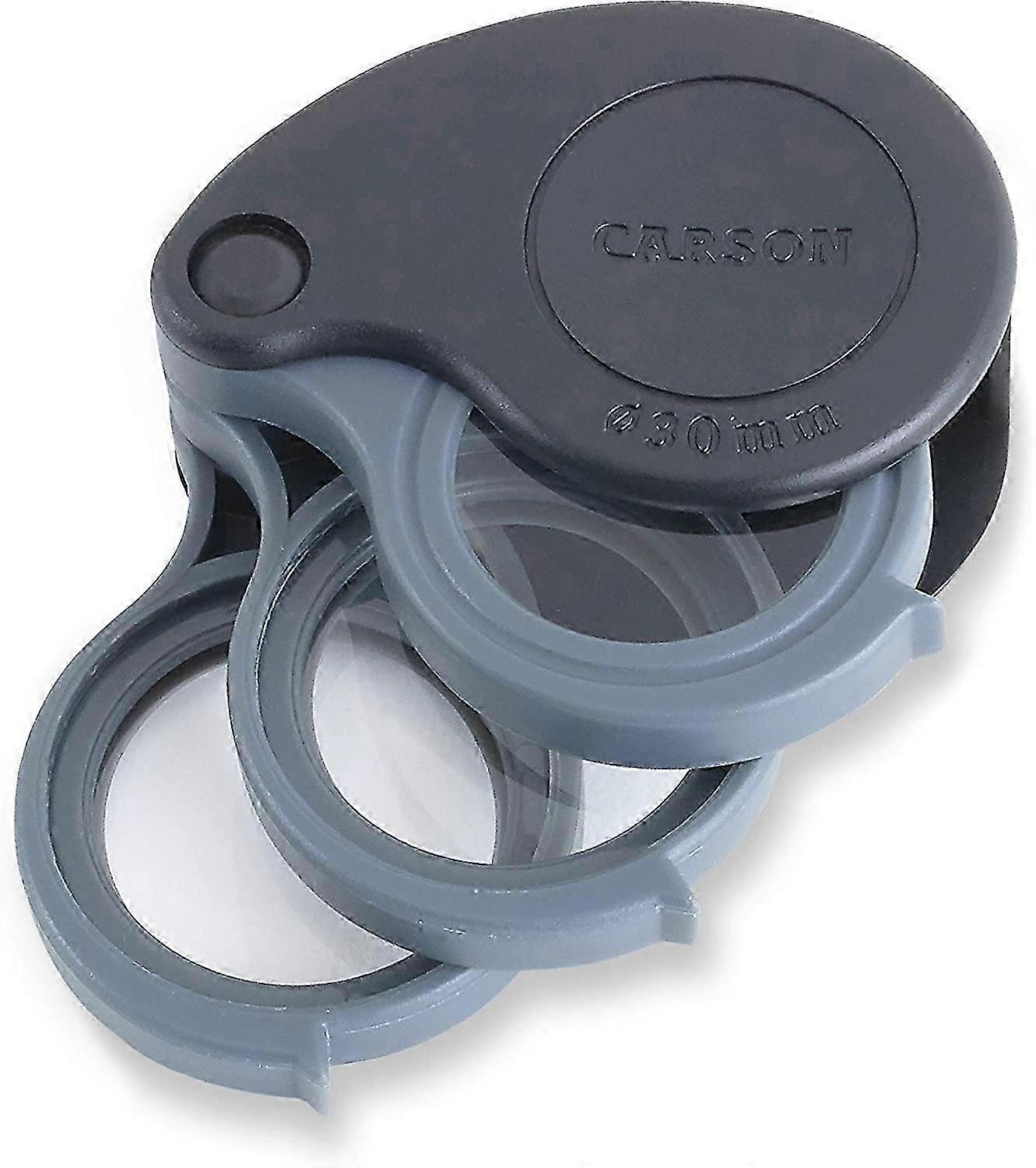 Carson 10x TriView Folding Magnifier with Integrated Case
