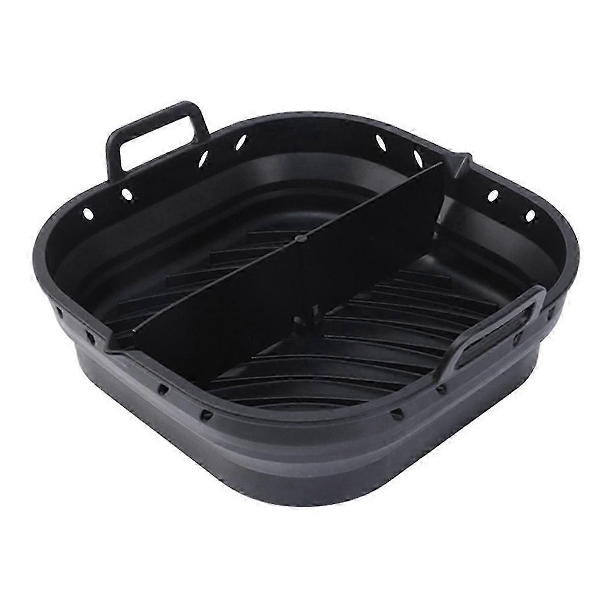 Air Fryer Πλάκα σιλικόνης Τετράγωνο επαναχρησιμοποιήσιμο Air Fryer Αξεσουάρ μαγειρέματος Πτυσσόμενο εργαλείο 8.5in Airfryer js