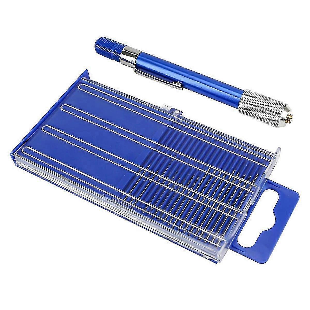 21 قطعة المكربن النفاث لقم الثقب دبوس ملزمة مجموعة ، للمجوهرات حبة صنع الحرف اليدوية فتحة حفر الخشب DIY نحت