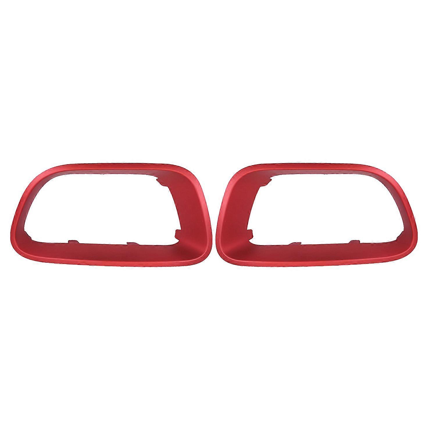 2Pcs Front Left Right Bumper Lower Center Grill Side Grilles Red