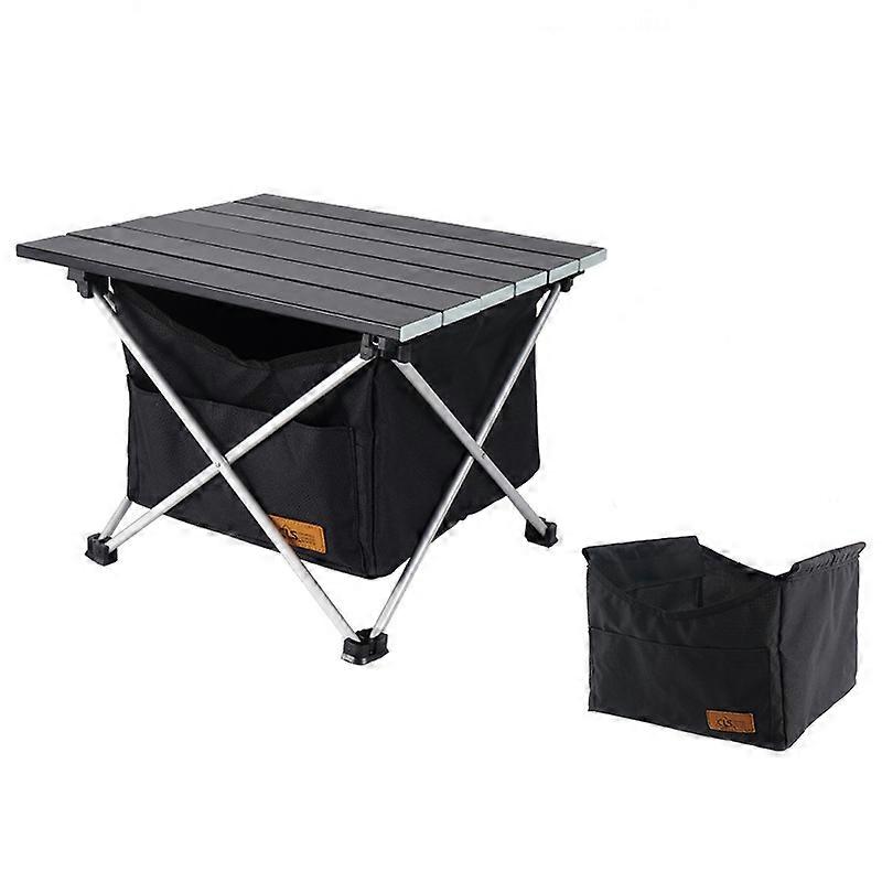 CLS Outdoor Folding Picnic Table Storage Hanging Bag Portable Invisible Pocket Storage Hanging Pocket,Style: Black Table + Small Pocket