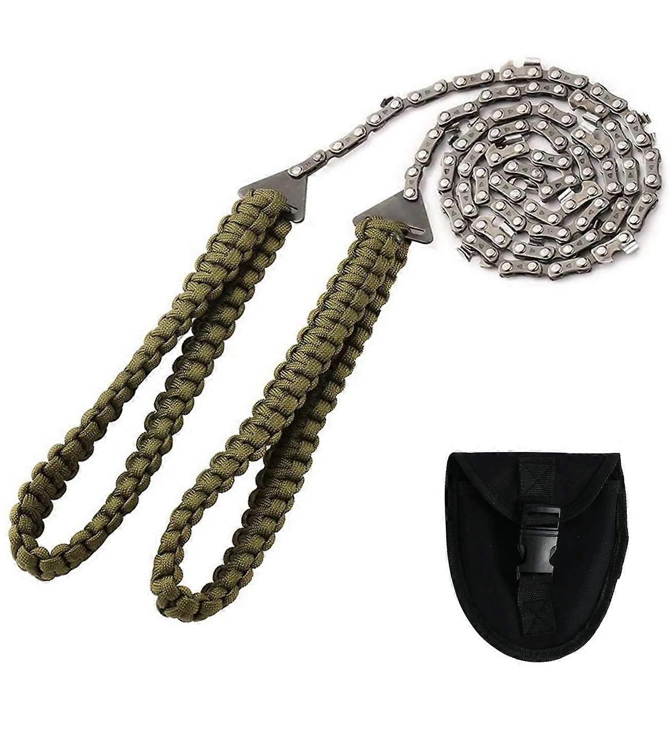 Folding Chain Saw Pocket Saw 36 Inch with 16 Teeth for Camping, Outdoor Use, Lightweight and Compact Design