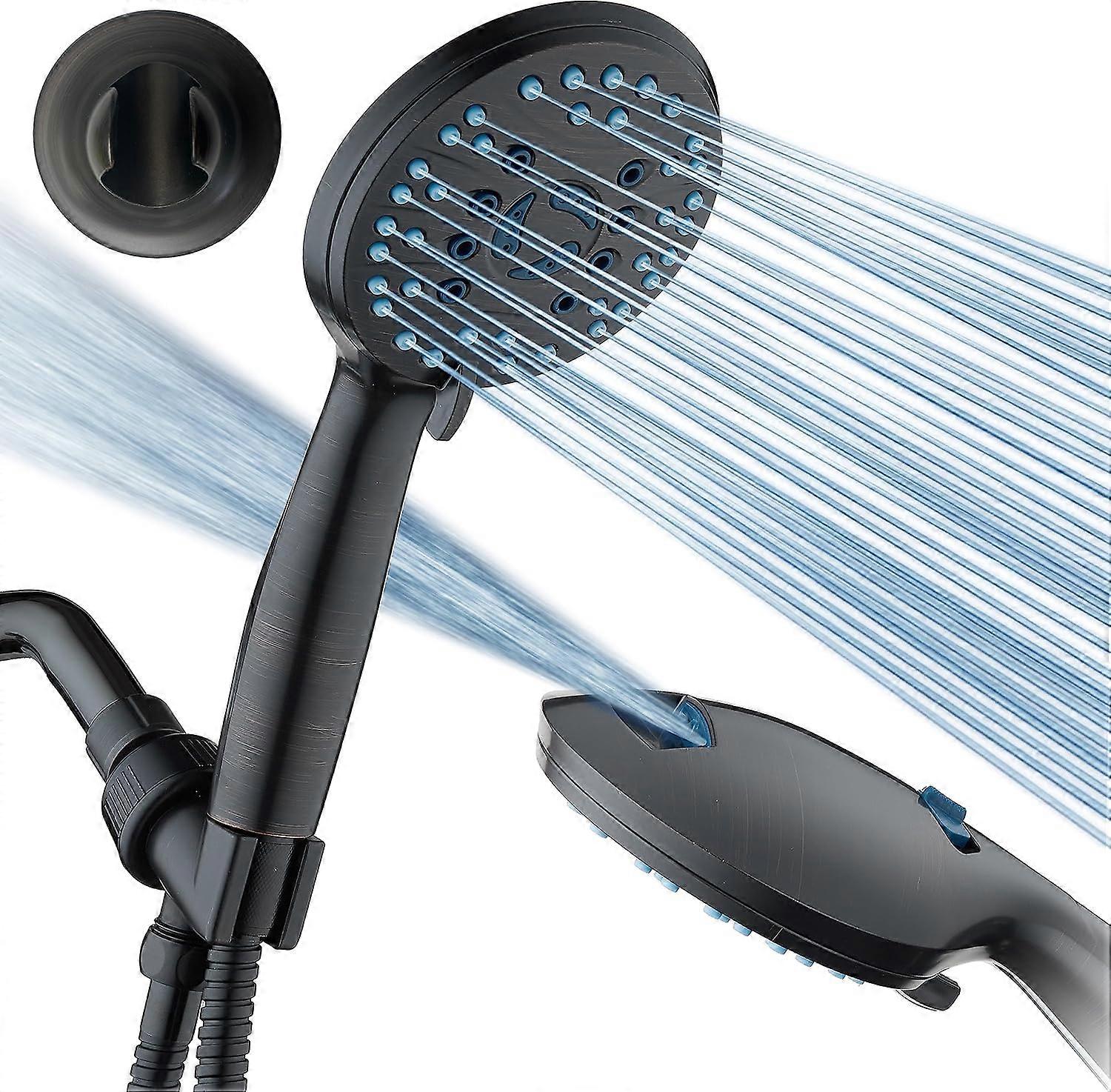 High-Pressure 8-Setting Shower Head for Cleaning Tubs Extra-Long 6 ft.