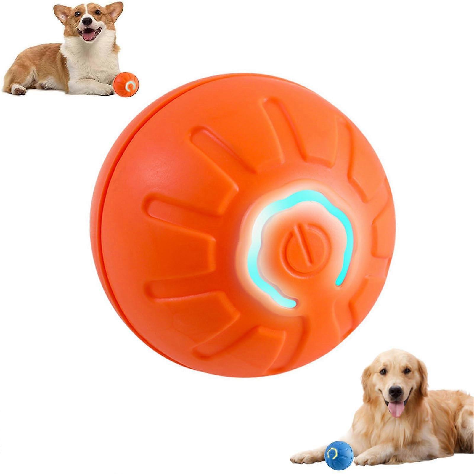 Smart Interactive Dog Toy - Rechargeable Automatic Rolling Ball with Smart Wake-Up and Obstacle Avoidance for Active Play
