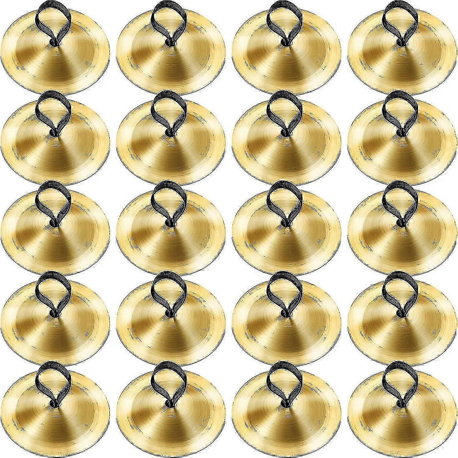 20 قطعة اصبع الصنج الرقص الشرقي اصبع الرقص اصبع زيلز آلة موسيقية لحزب الراقص (ذهبي) ذهبي