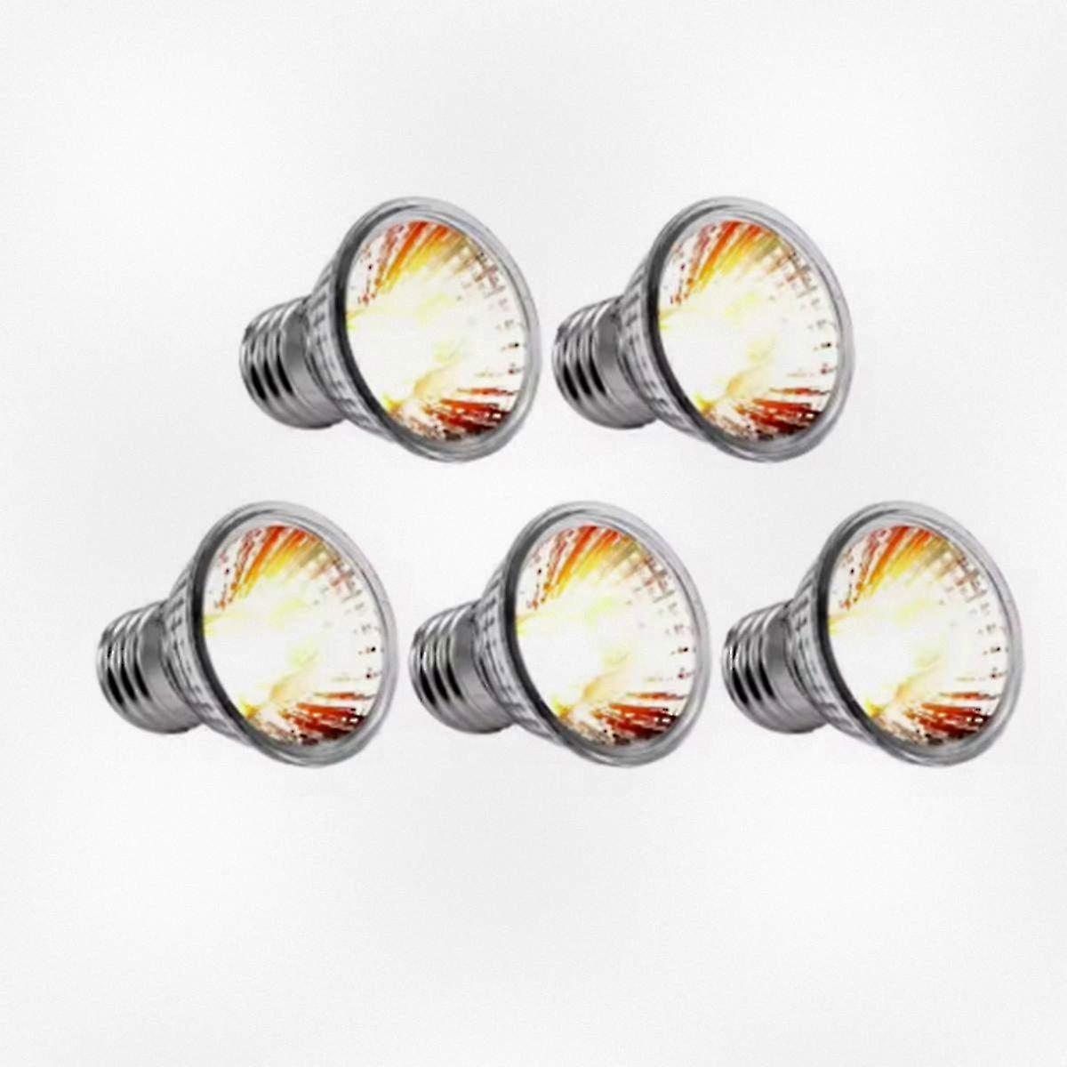 5pcs Full Spectrum Reptile Heat Lamp Bulb for Snake Turtle Pet Basking Light 25W UVA UVB