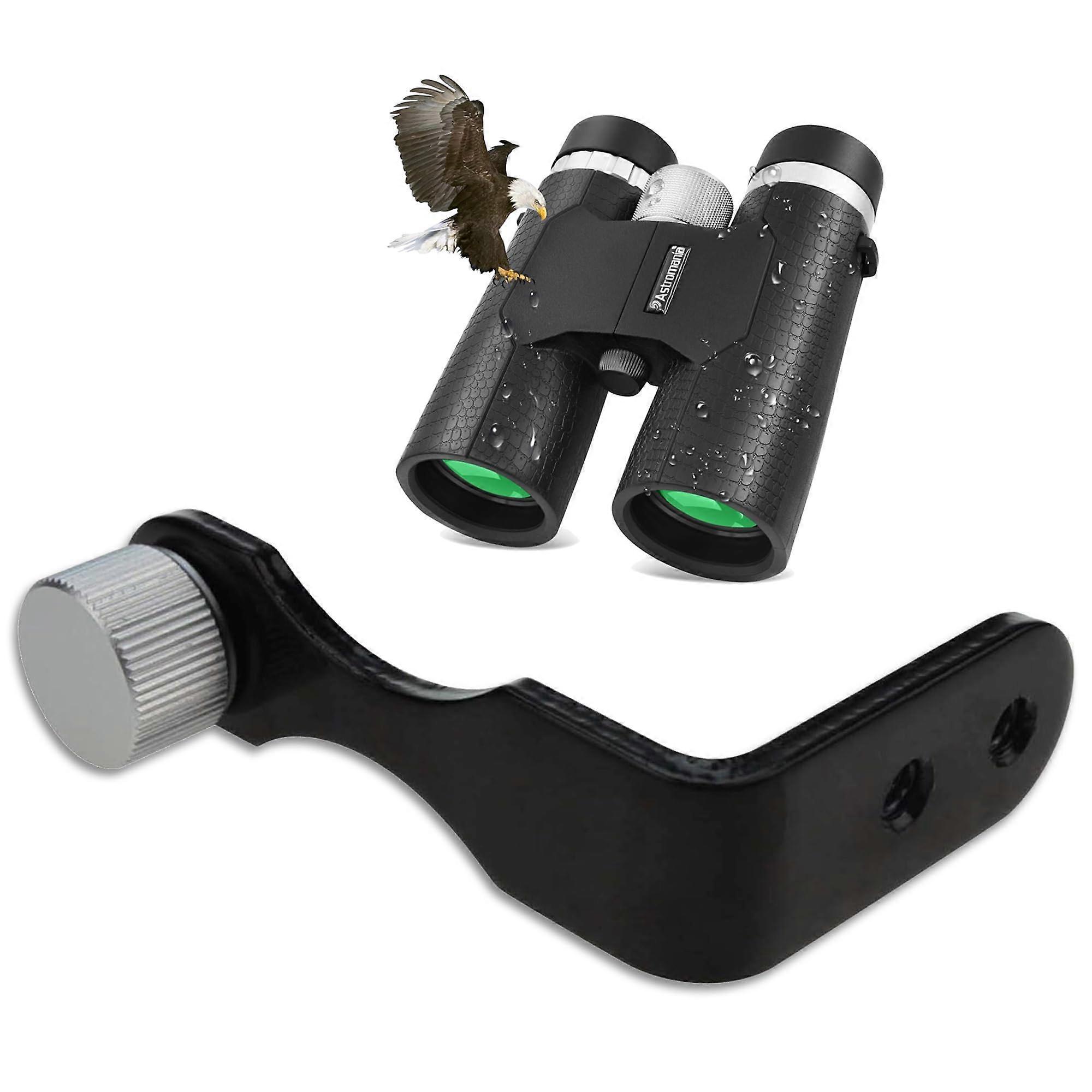 8x42 Compact Binoculars - Bundle with - L Universal Type Metal Binocular Tripod Adapter