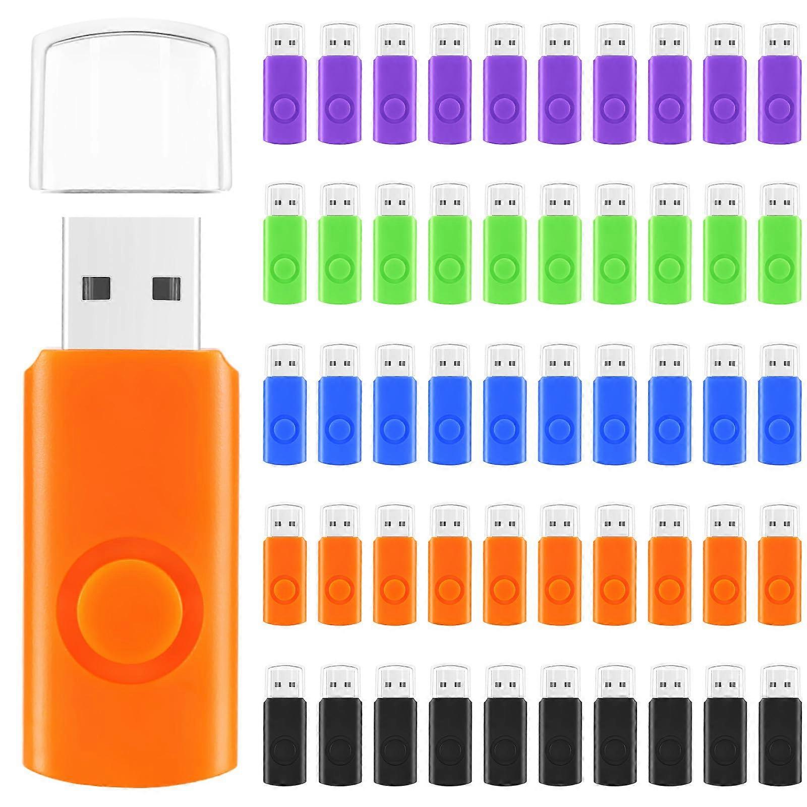 50 Pcs Flash Drives 128MB USB Flash Drive Thumb Drives 2.0 USB Drives for Storage
