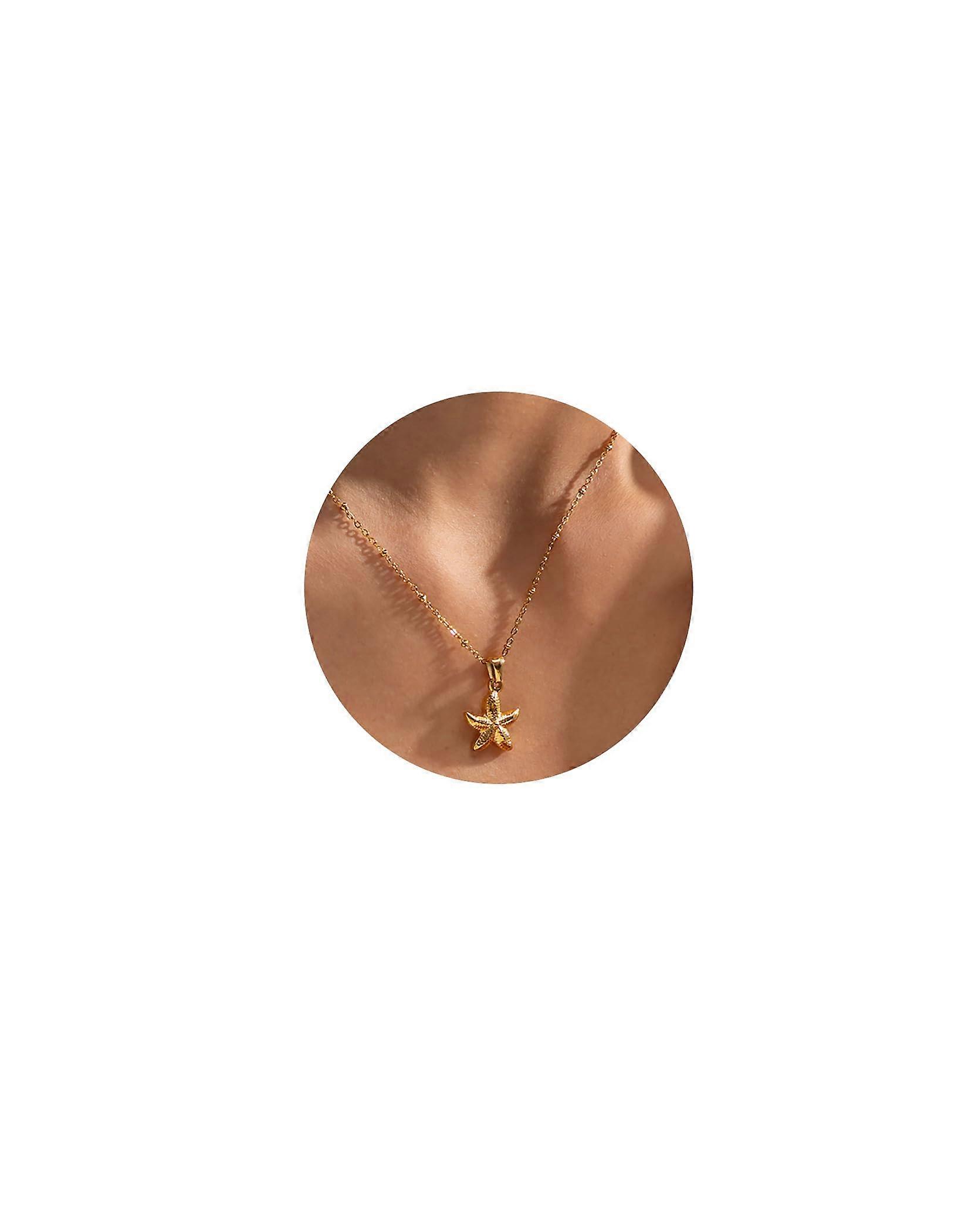 Dininty gold shell necklace for women