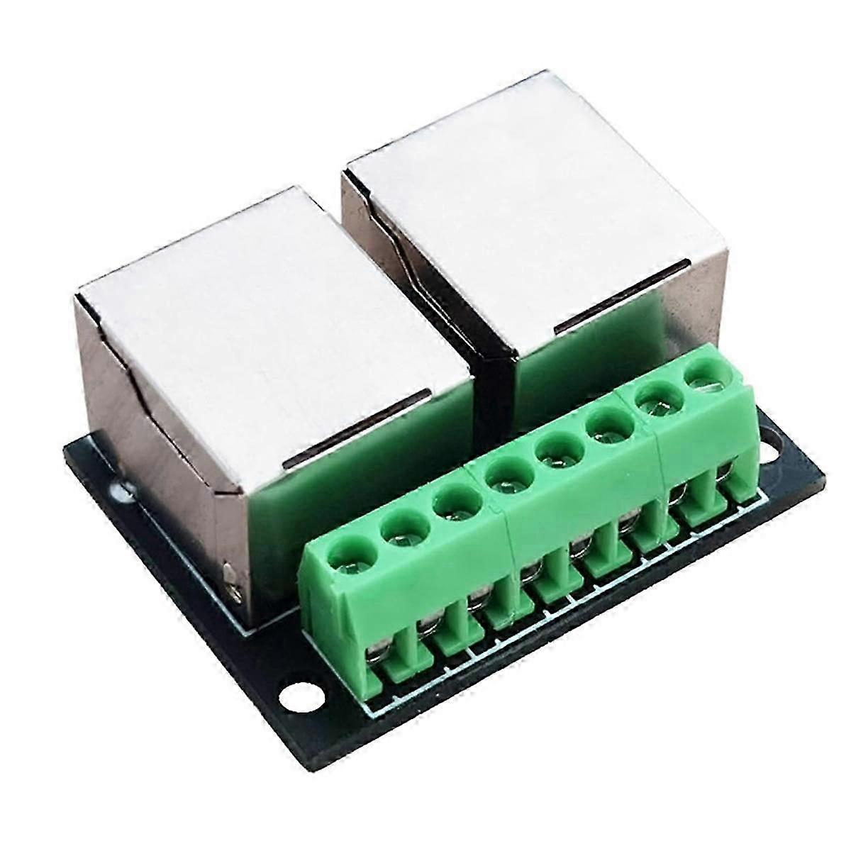 Produktbild von Willwewon 4er-Pack RJ45 Ethernet Buchsen Breakout Board – Mit Schraubklemmen, 2,54mm Raster, Für Netzwerkadapter