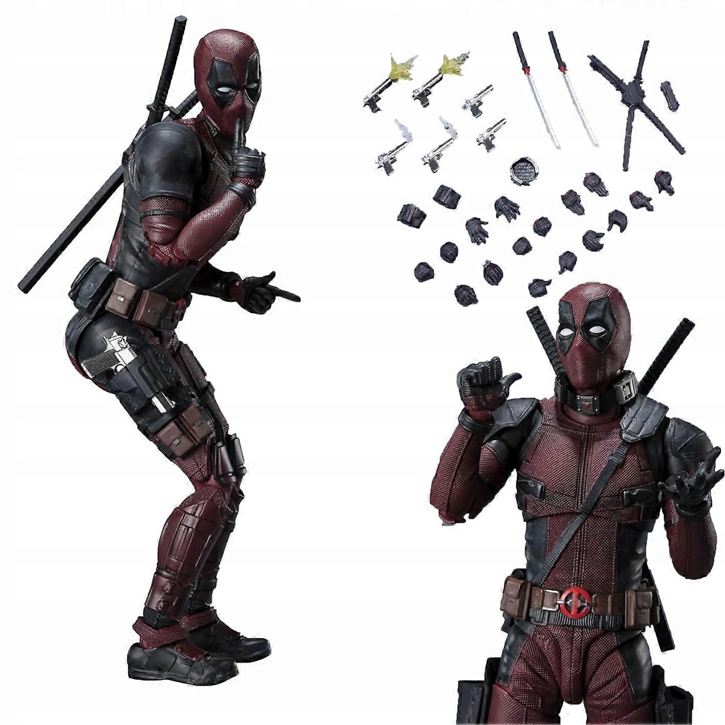Deadpool Movable Figure Deadpool 2 Movie Version Lots Of Accessories 16cm