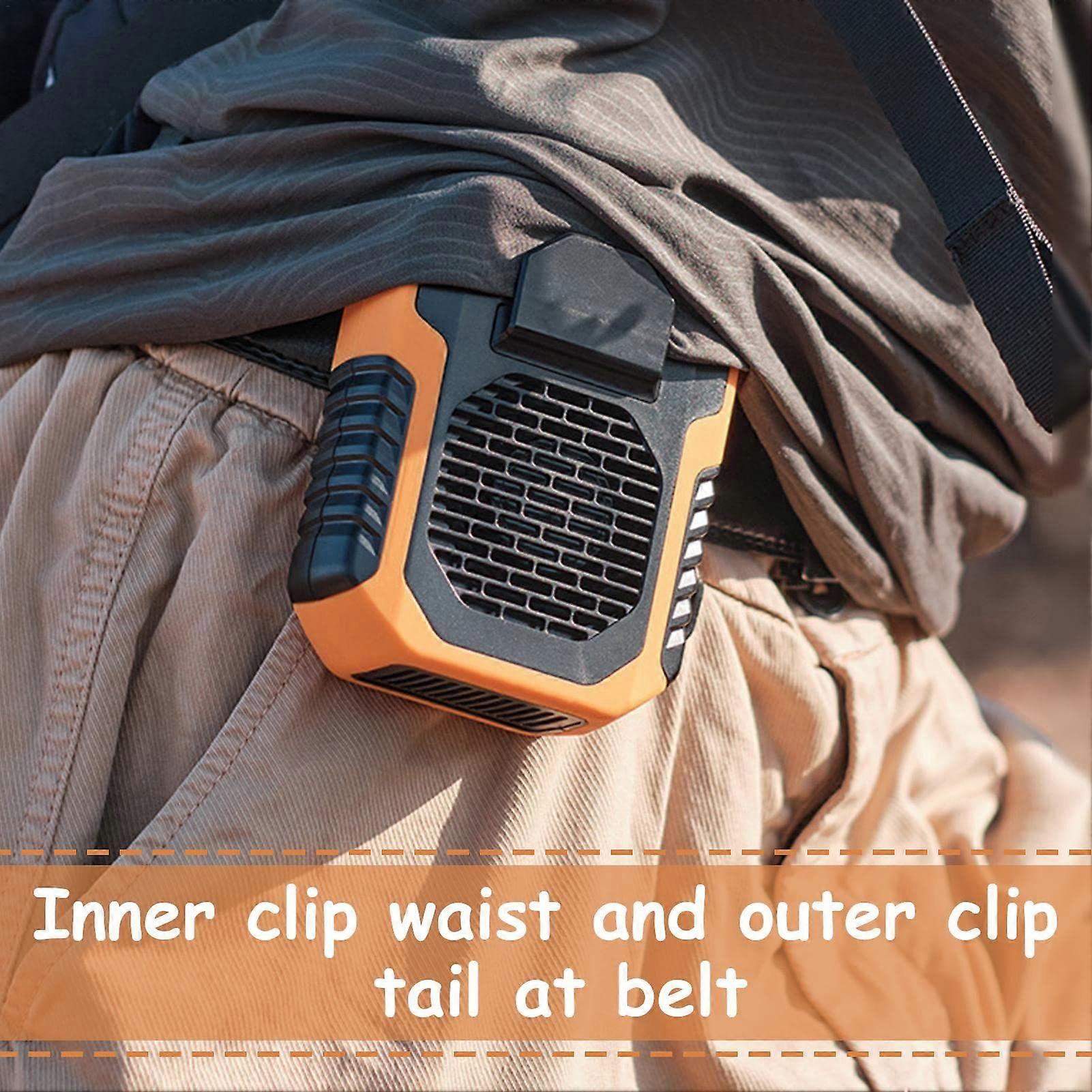 Portable Neck Fan With Adjustable Strap (Orange)