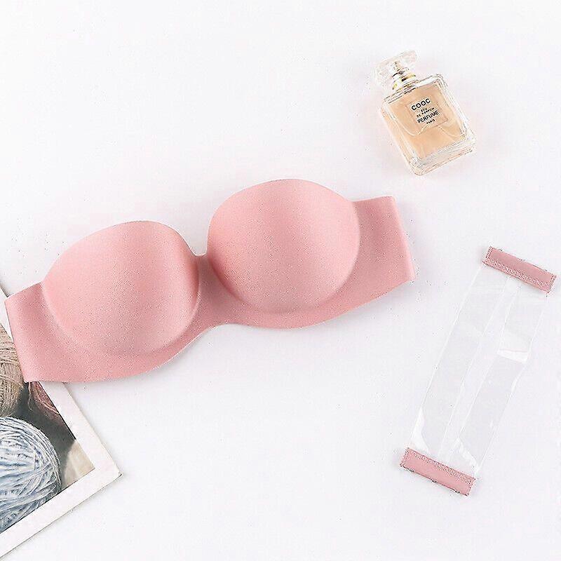 1 stk BH Push Up Klare Ryggstropper BH Bryllupsfest Usynlig BH Stroppeløs Polstret