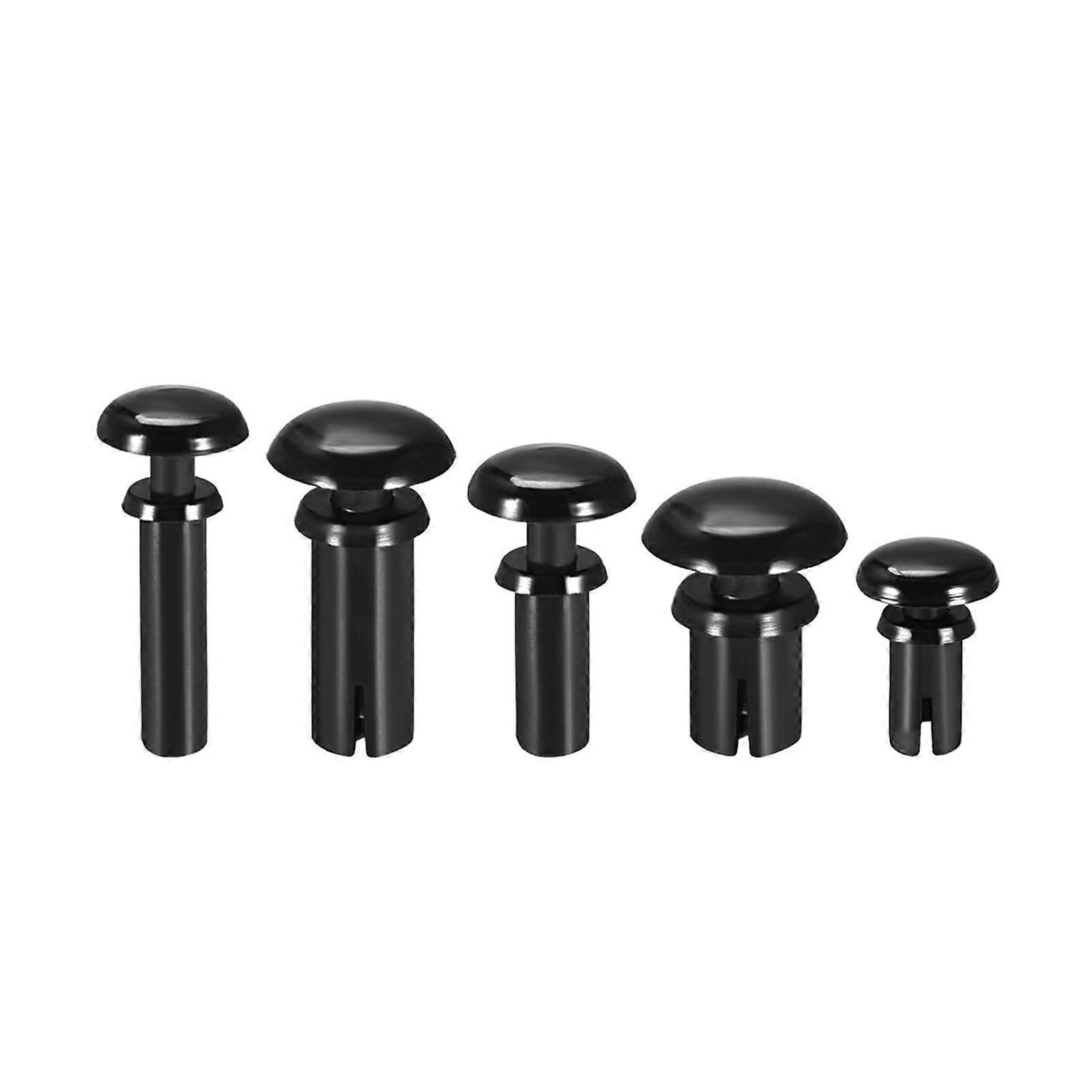 Plastic Rivets 50 Pcs Push Clip Rivets 4x12mm 3x10mm 3x8mm 3.5x6mm Nylon Fastener for PCB Circuit Panel Black