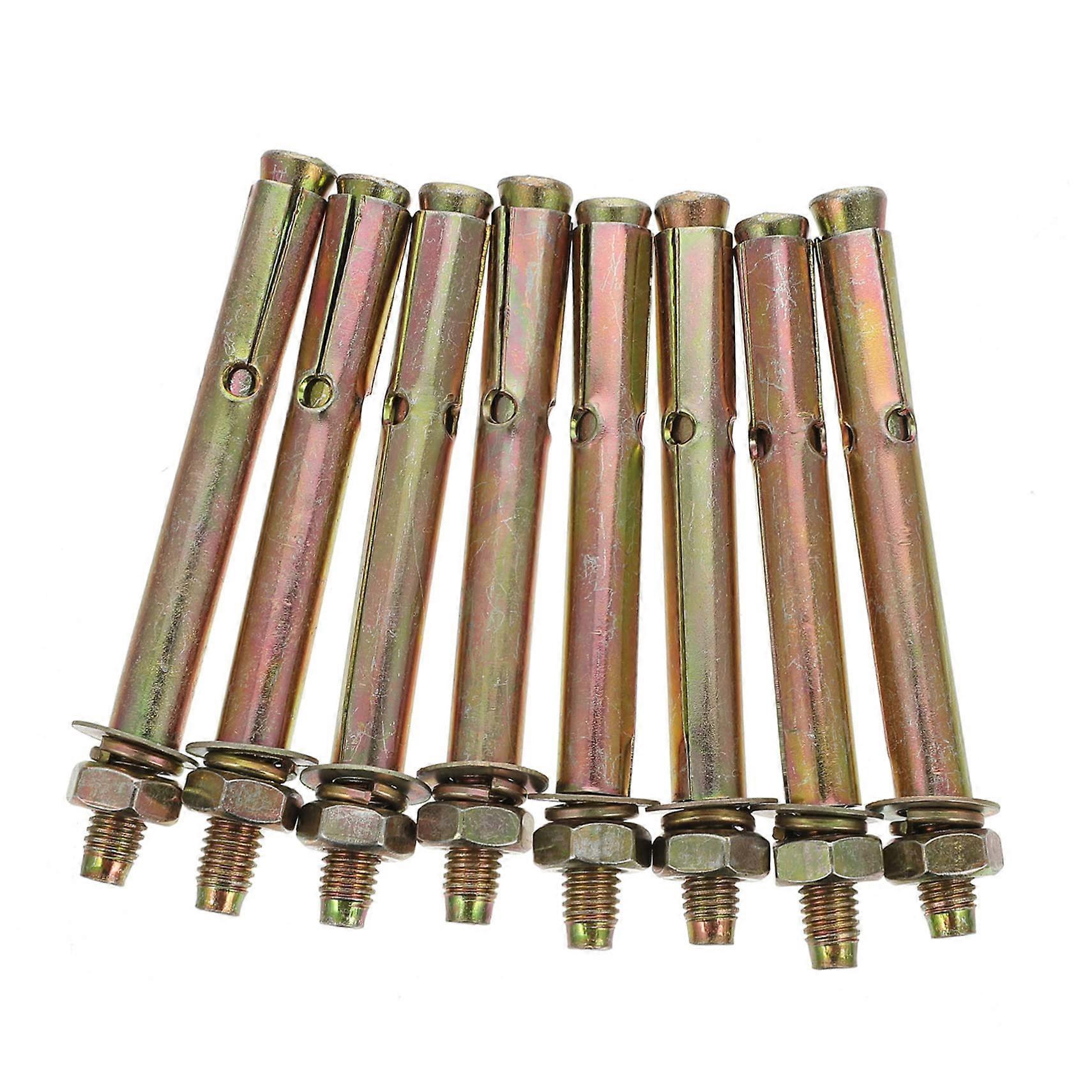 M8 x 80mm Anchor Bolts - 8pcs Expansion Eyebolt Screws for Heavy-Duty Applications and Secure Fastening