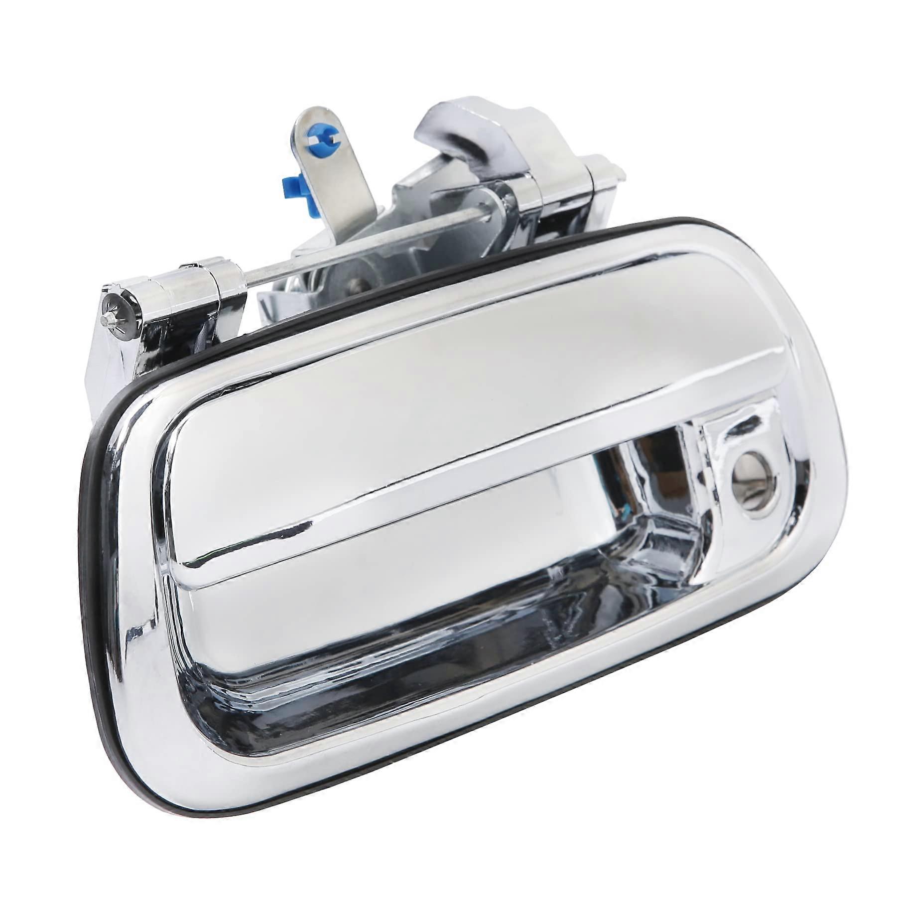 Chrome Tailgate Door Handle, Compatible with 20002006 Toyota Tundra, Exterior Rear with Keyhole