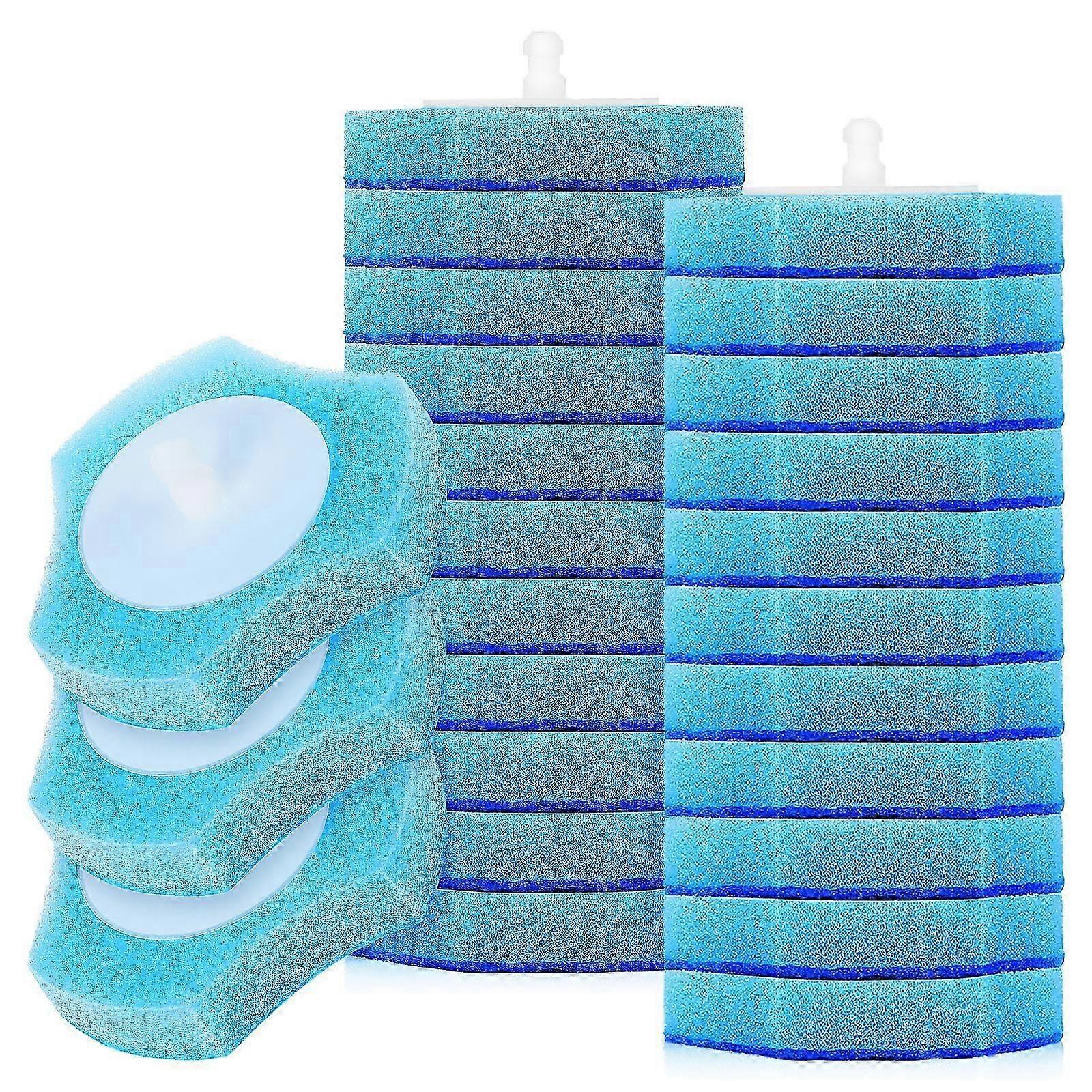 Lot de 30 recharges de brosses WC jetables, têtes de brosse éponge de remplacement pour nettoyant WC