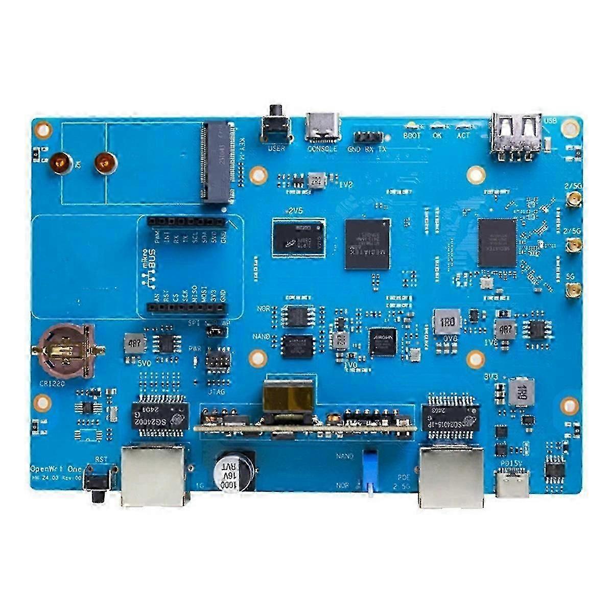 For Banana Pi OpenWrt One Router MT7981B 1GB DDR4 WiFi6 Gigabit Ethernet RJ45 Open Source Smart Router Board JN