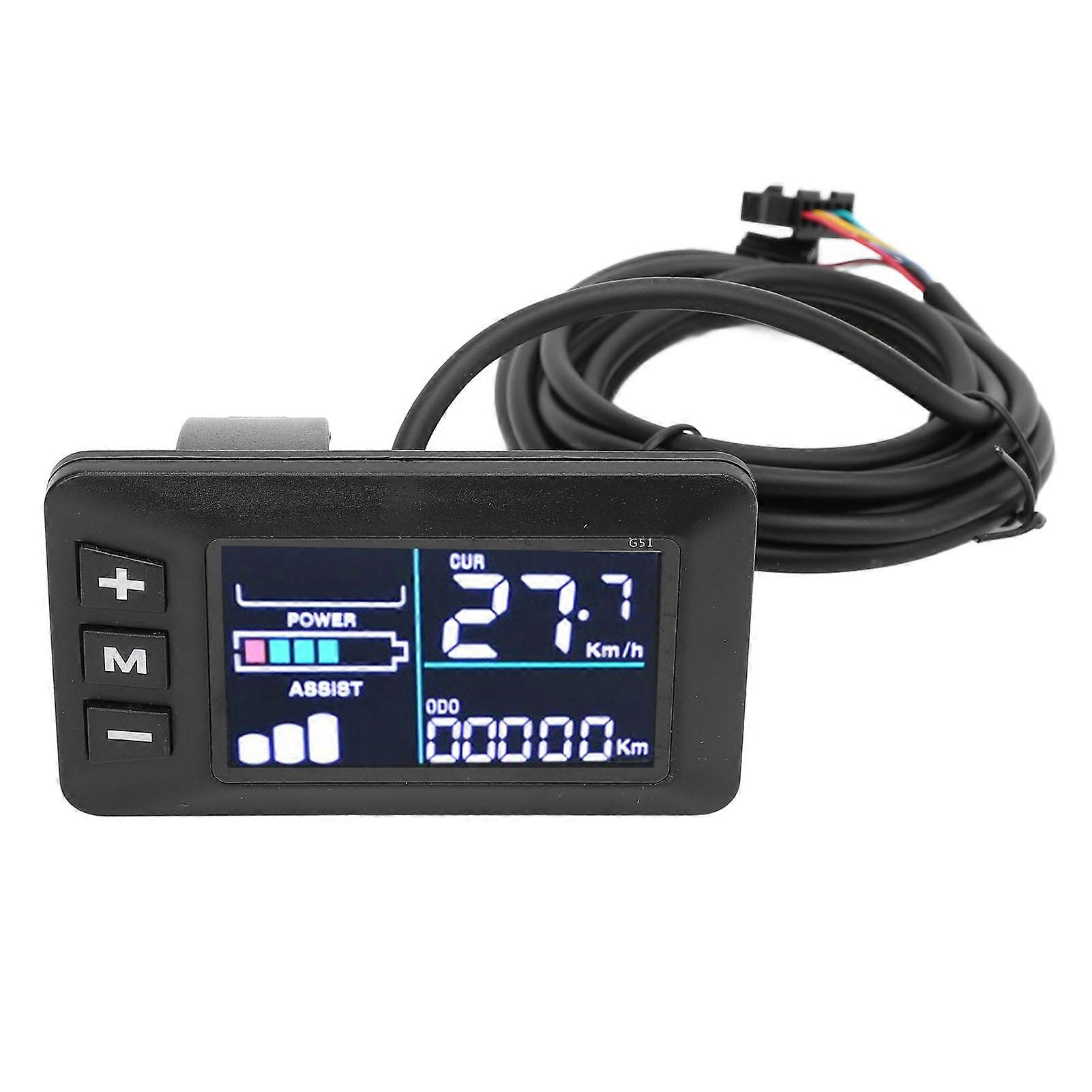 Electric Bike Color LCD Display 6 Pin Heat Resistant Bike Display Meter Control Panel for Modification