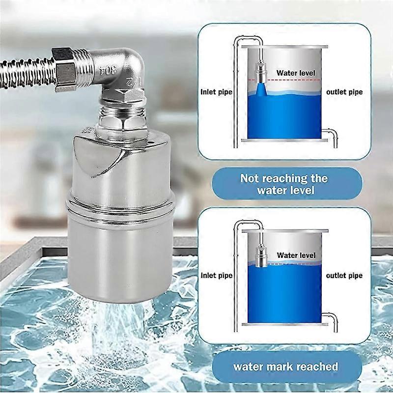 Level Control , 3/4 Inch Float Ball Valve, for Water Tanks, Pond C