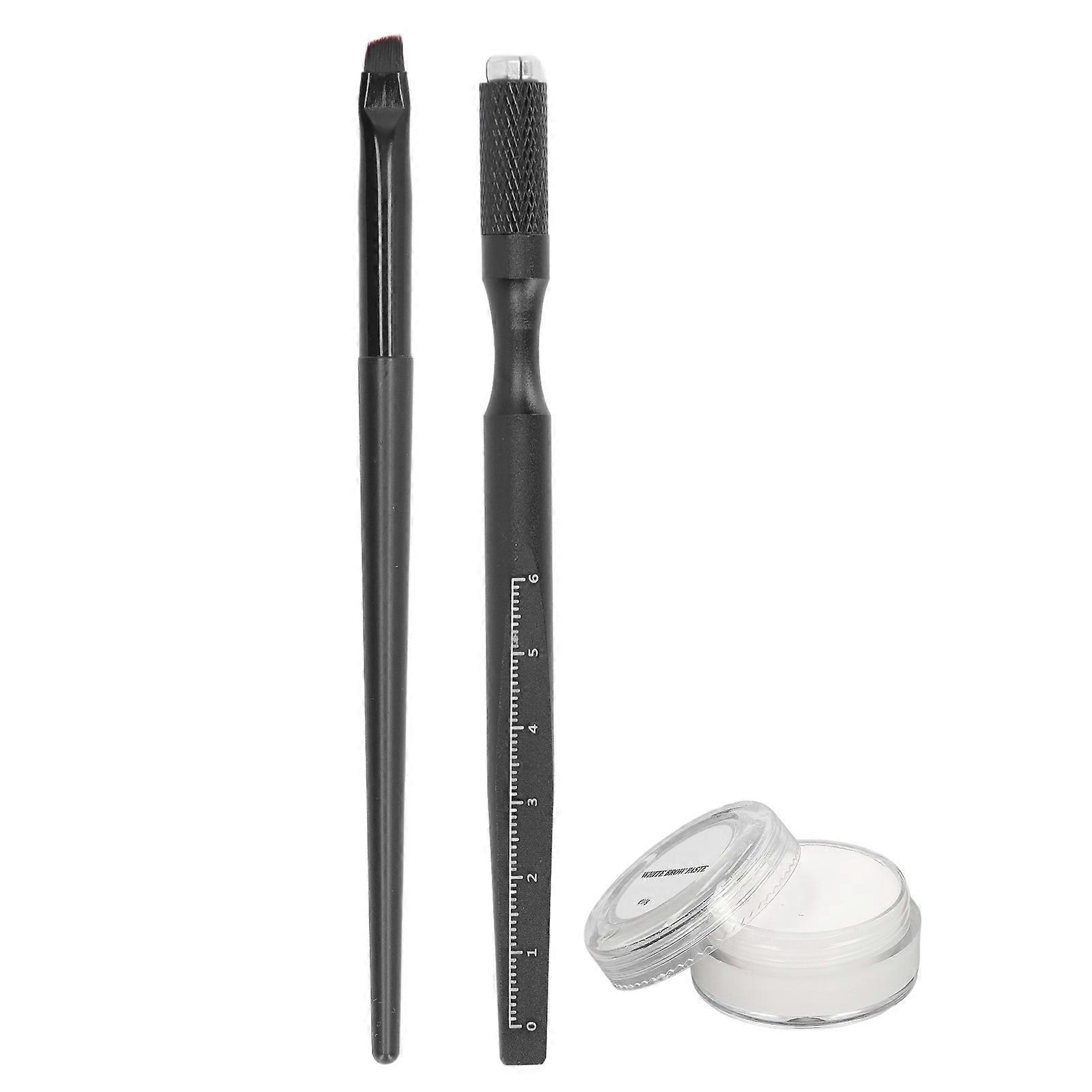 Eyebrow Mapping Kit Microblading Pen 10g White Mapping Brow Paste Eyebrow Bursh Pen Kit
