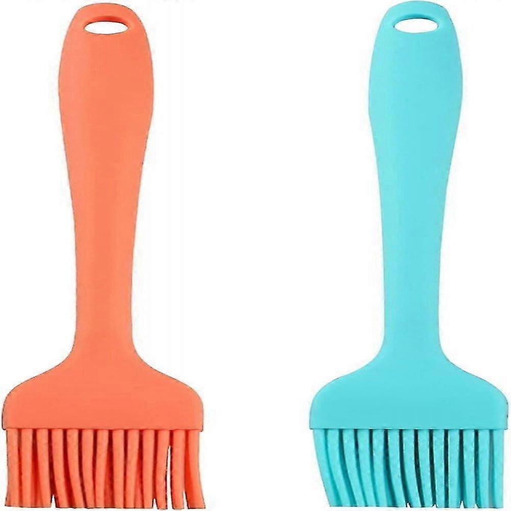 2pcs - Oil brush BBQ brush (lake blue+orange)