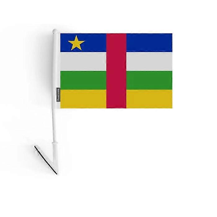 Adhesive Flag – Central African Republic – 14 x 21 cm – Soft Polyester – Easy to Stick – 5 pieces