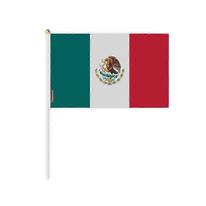 Mini Flag - Mexico - 14 x 21 cm - Lot of 100 - Polyester - Lightweight and durable