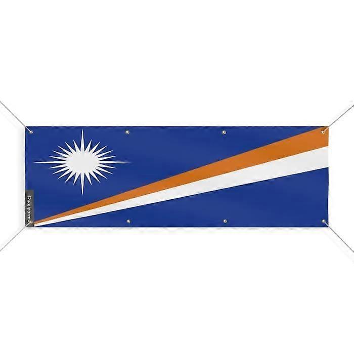 Marshall Islands Flag Banner 8 Grommets 110x330 cm