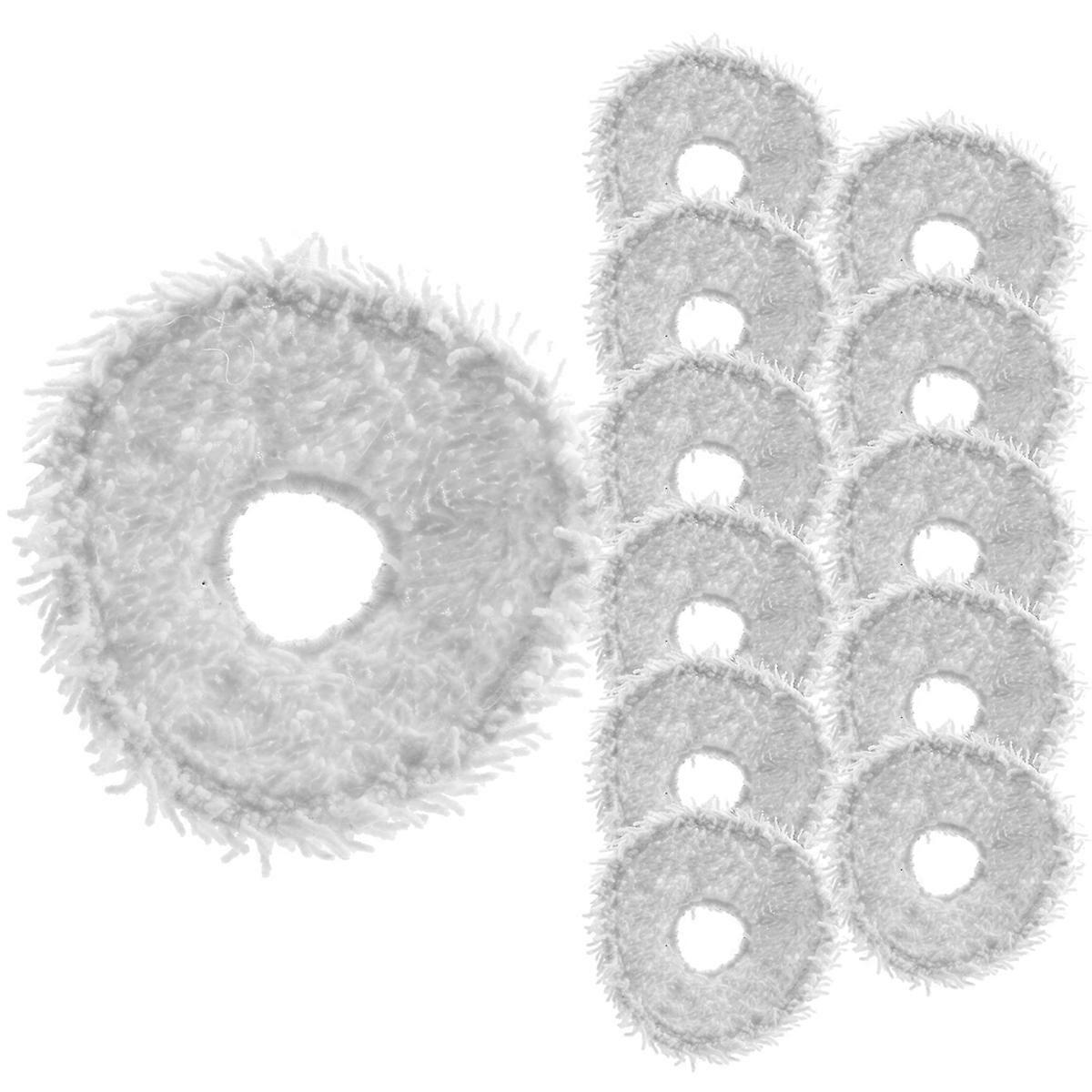 12Pcs Mop Cloth for T10 Robot Sweeping Parts Microfiber Mops