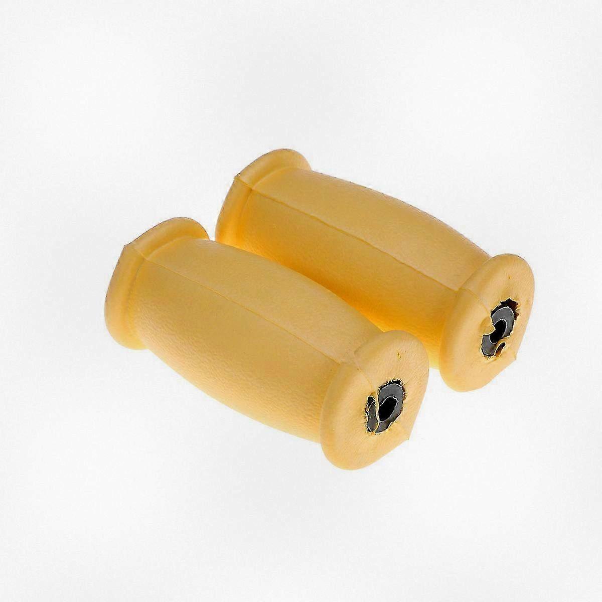 A Set of Durable Rubber Crutch Handle Replacements for Enhanced Grip and Comfort in Crutch Accessories (Yellow)