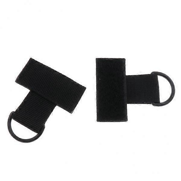 2x2 Pieces Outdoor MOLLE Nylon Webbing & Loop D Black