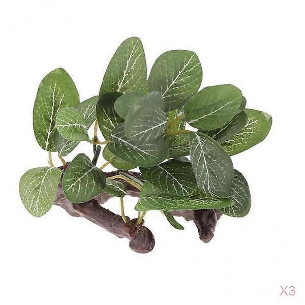 3x Artificial Reptile Plants Creates Hiding for