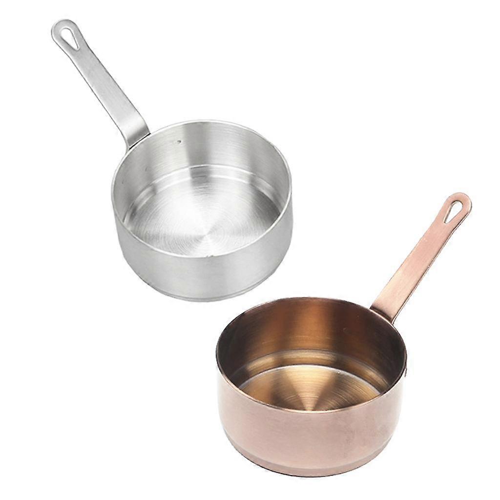 Set of 2 Stainless Small Milk
