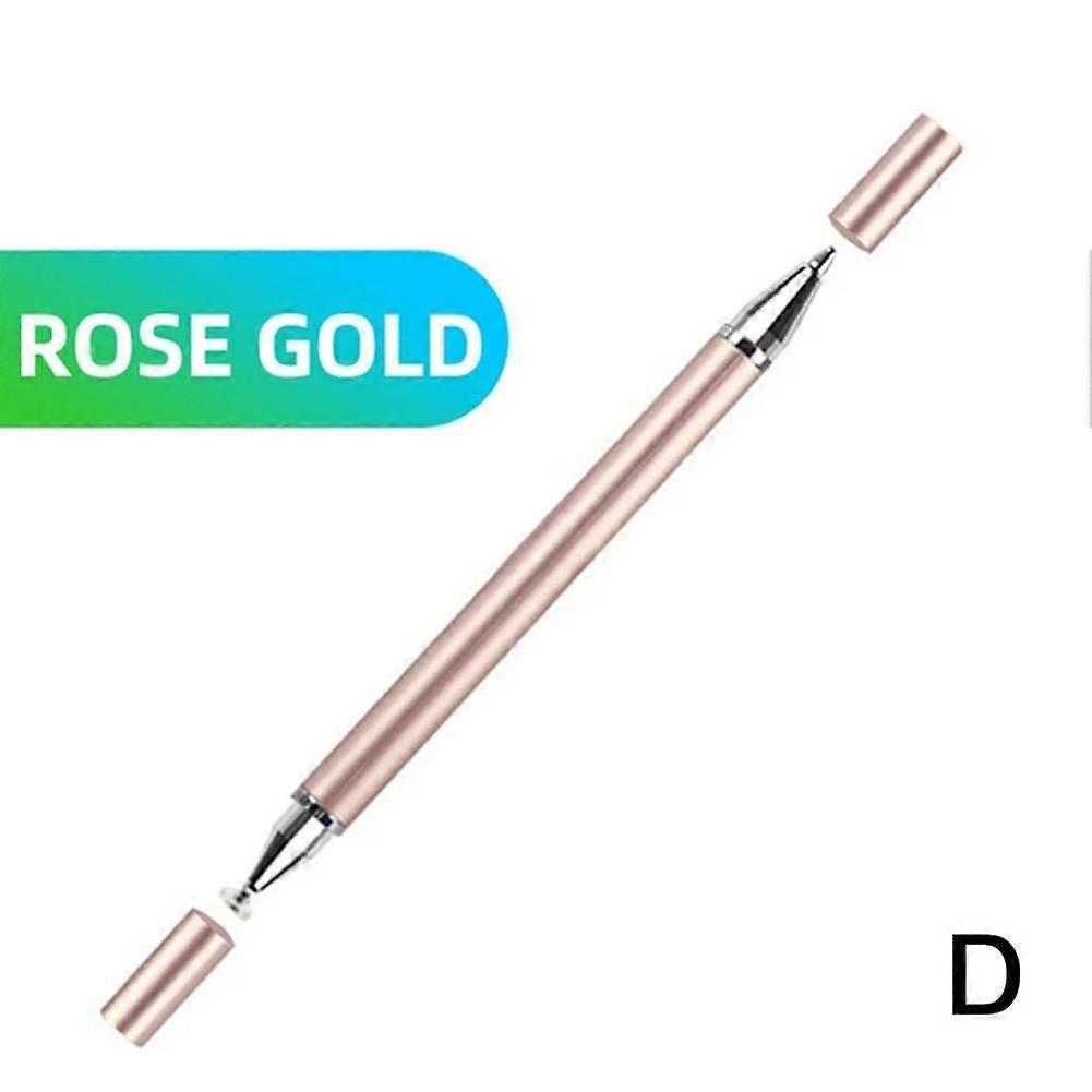 Pink (D)$Dual-use dual-head capacitive stylus mobile phone pen rubber head touch tablet Android handwriting painting pen