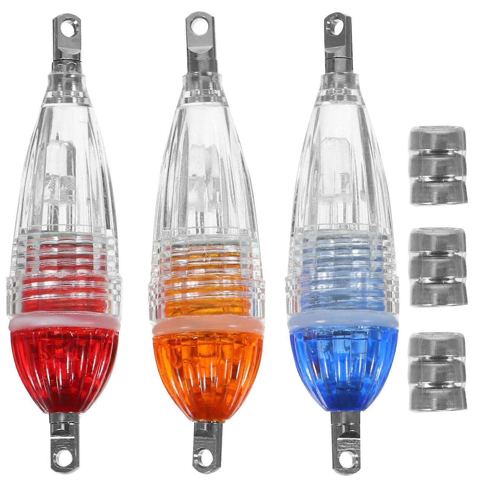 3pcs Lure Fish Lamp Creative LED Light for Fishing, Glowing Lamp for Freshwater Adventures