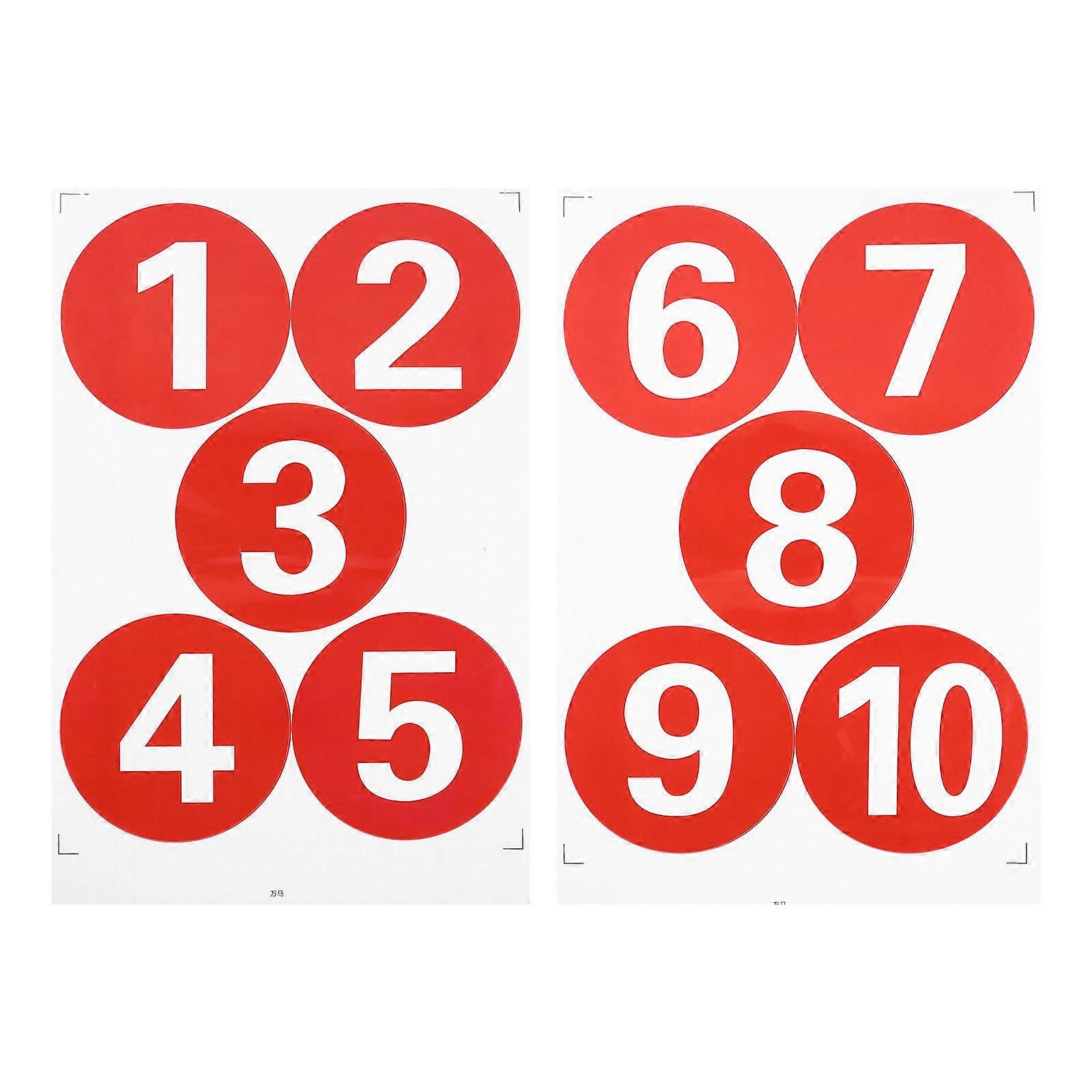 Oversized PVC Number Stickers, Self Adhesive Round Labels for Easy Organization and Removable Numbering