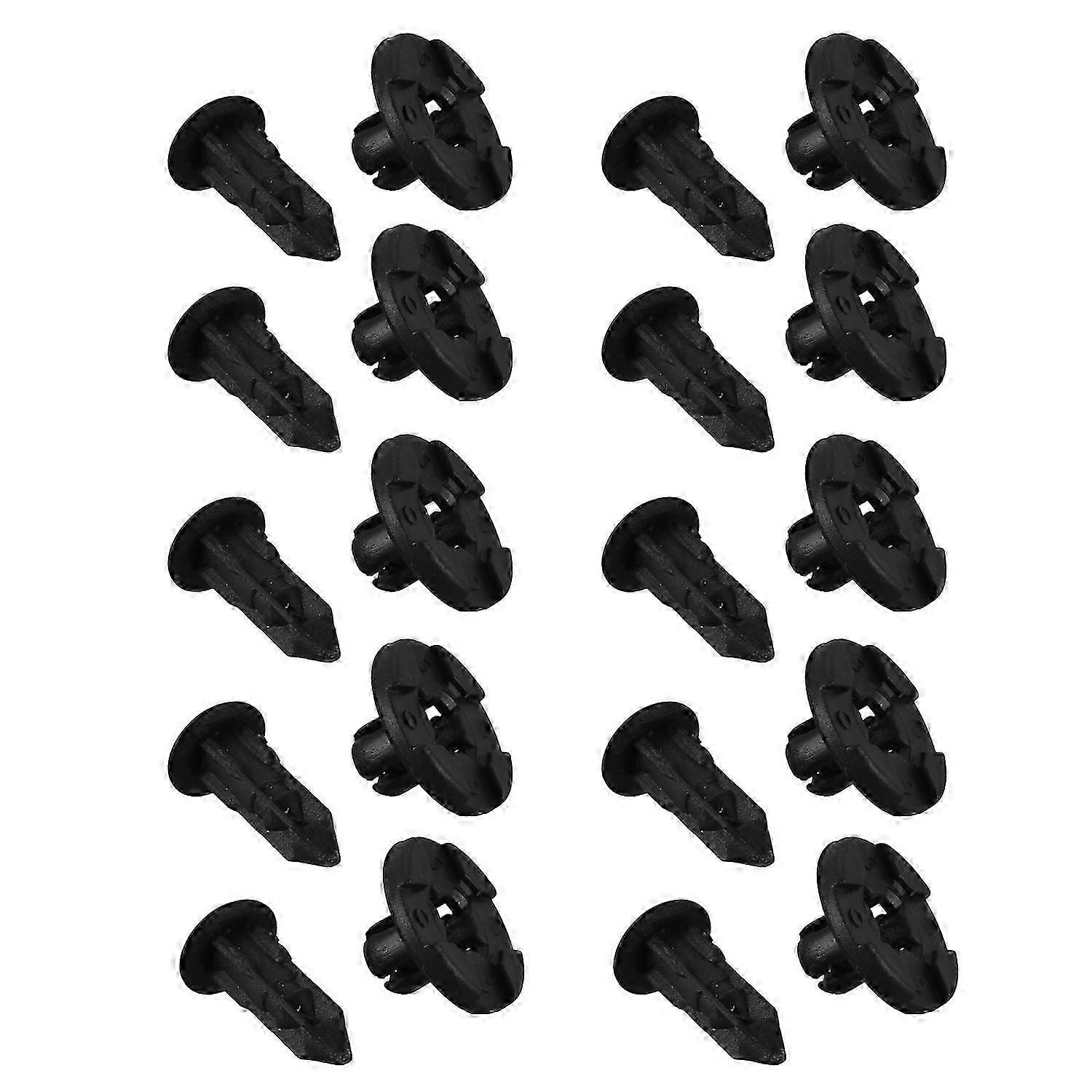 10 x Plastic Fastener Clip 8mm For