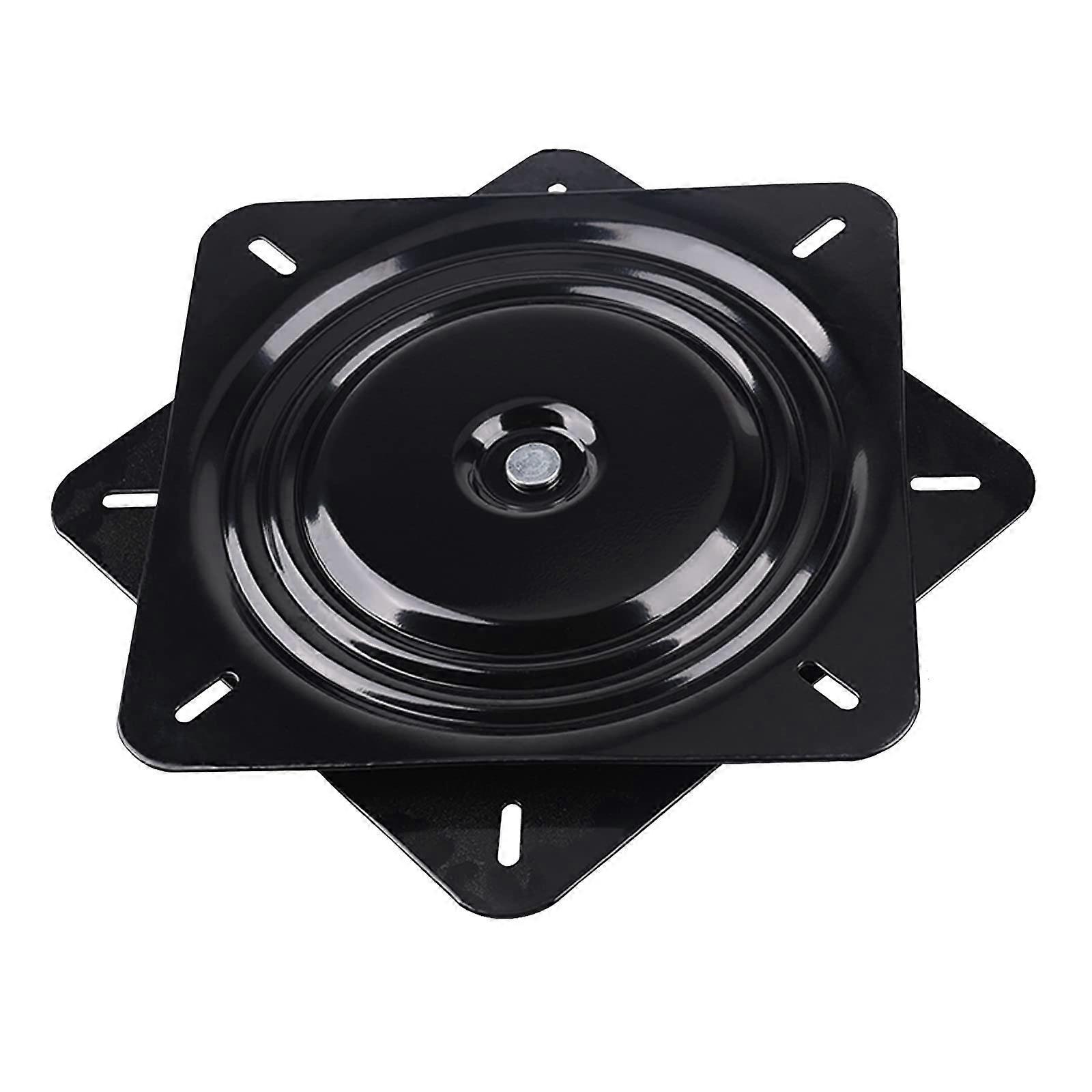 Turntable Bearing Square, Cold-Rolled Steel, Quiet Rotating Plate, Black Lazy Susan Plate, Stand Base, 12-Inch