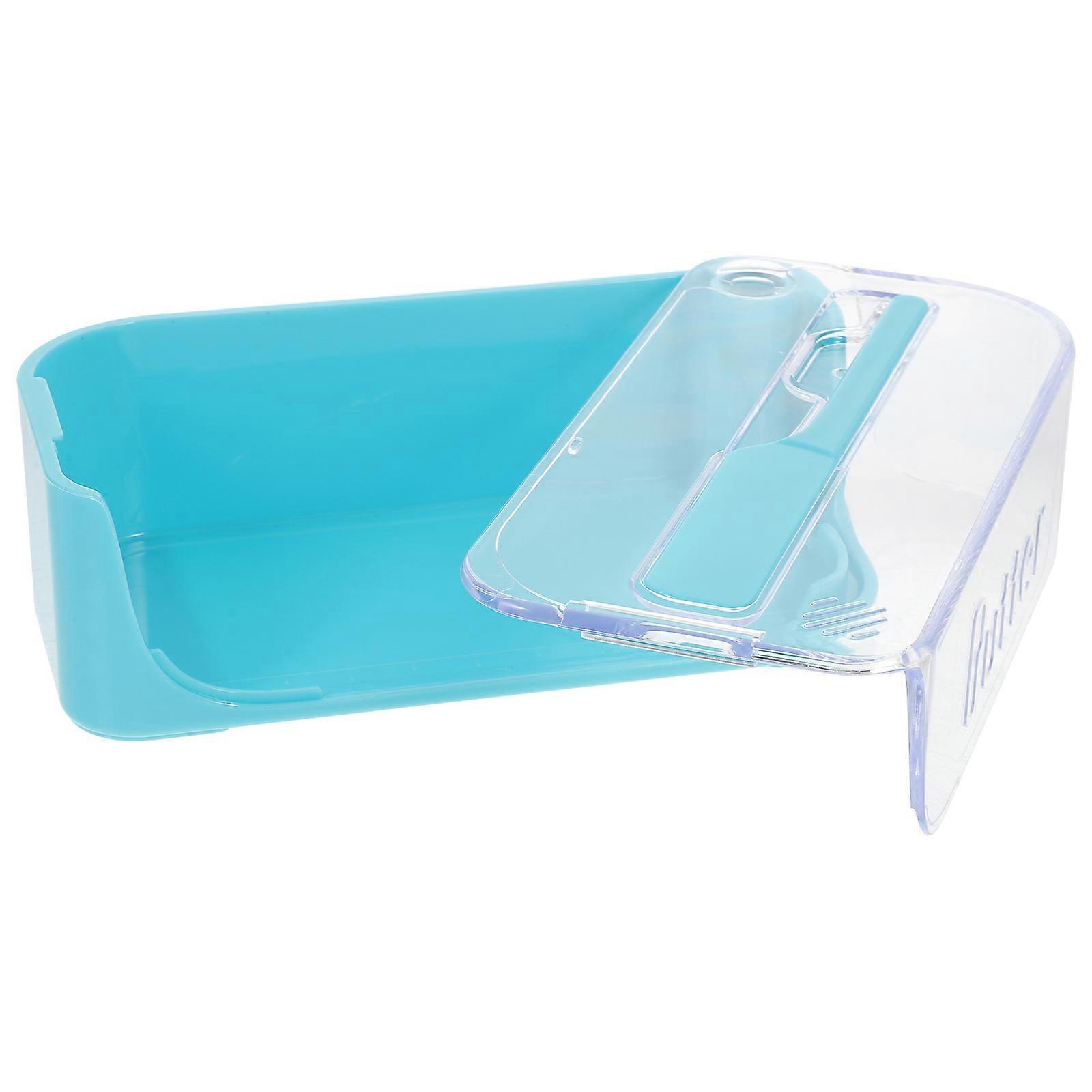 Butter Dish With Lid Butter Storage Container Home Use Sky-Blue Airtight Seal 1Pack