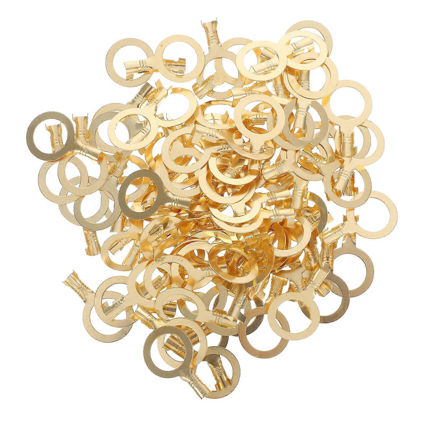 Wire Lugs Ring Terminal Connectors Copper for Electrical Cables Battery Terminals Car Battery Connections Electrical Projects 100Pcs