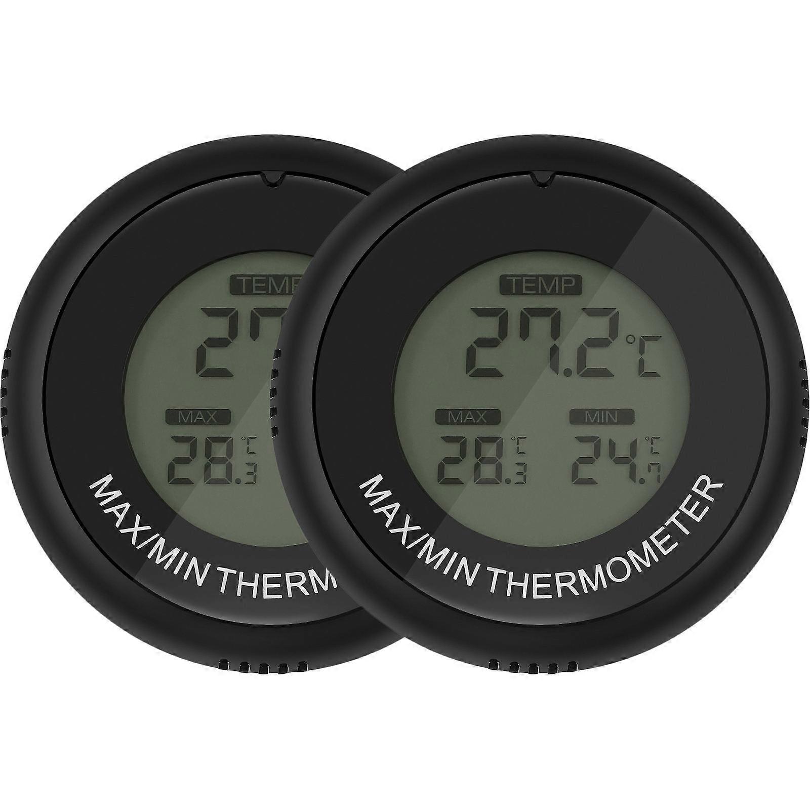 Reptile Temperature Gauge Digital Temperature Meter Pet Owners Aquarium Enthusiasts 2Pcs