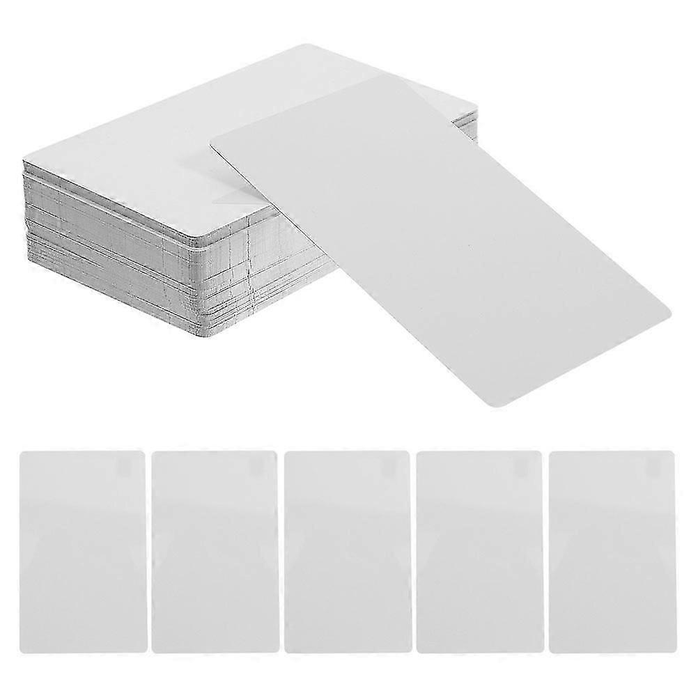 50pcs κενές επαγγελματικές κάρτες εξάχνωσης μετάλλων παχιές κάρτες ονομάτων