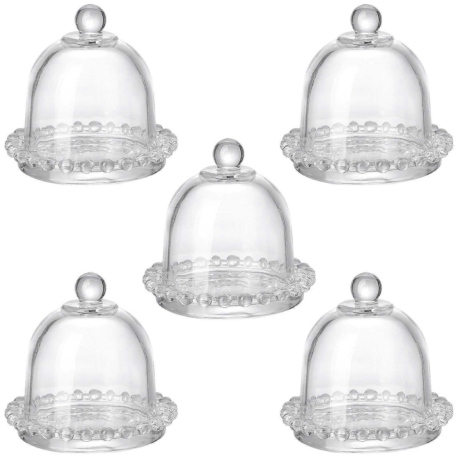 Here's a polished and professional product description based on your input:
 
**5pcs Transparent Food Protection Cover – Sturdy Glass Cake Dome for