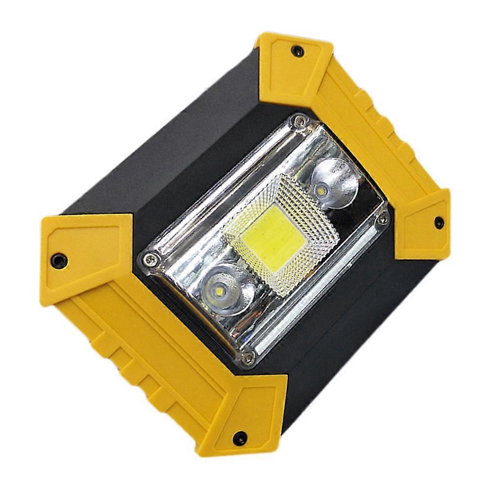 Outdoor Camping Lights COB LED Work Light For Repair Travel Home Use Yellow 14.5x12x8.5cm 1Set