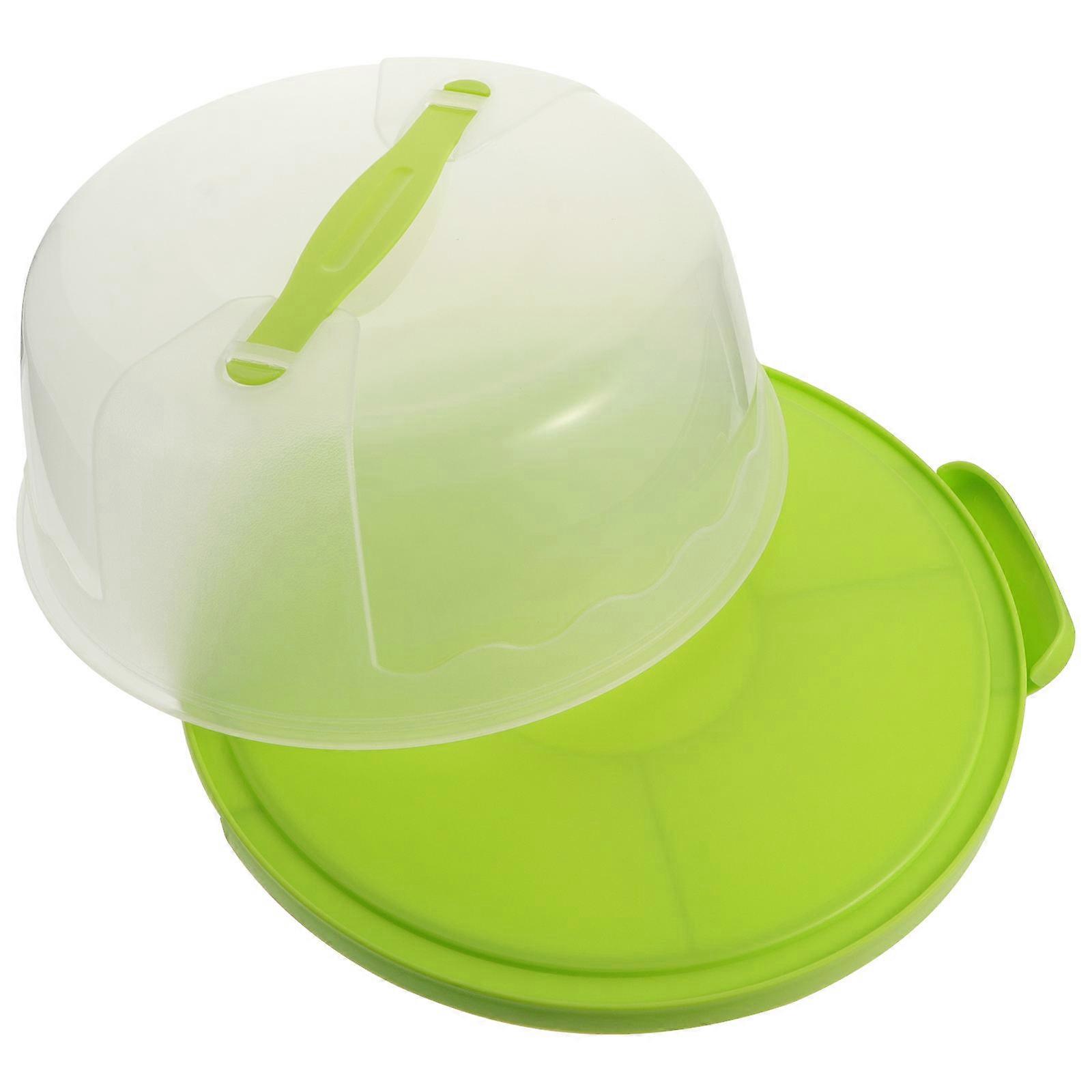 Transparent Plastic Cake Box Clear Container With Lid For Outdoor Use 8 Inch 1Pc