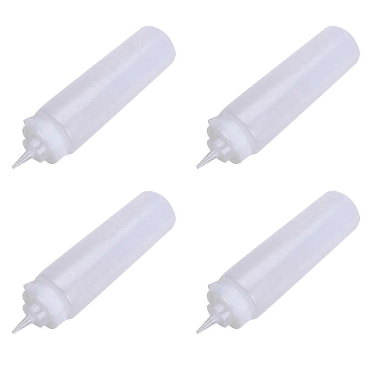 250ml White transparent Plastic Squeeze Bottle Dispenser With Cap