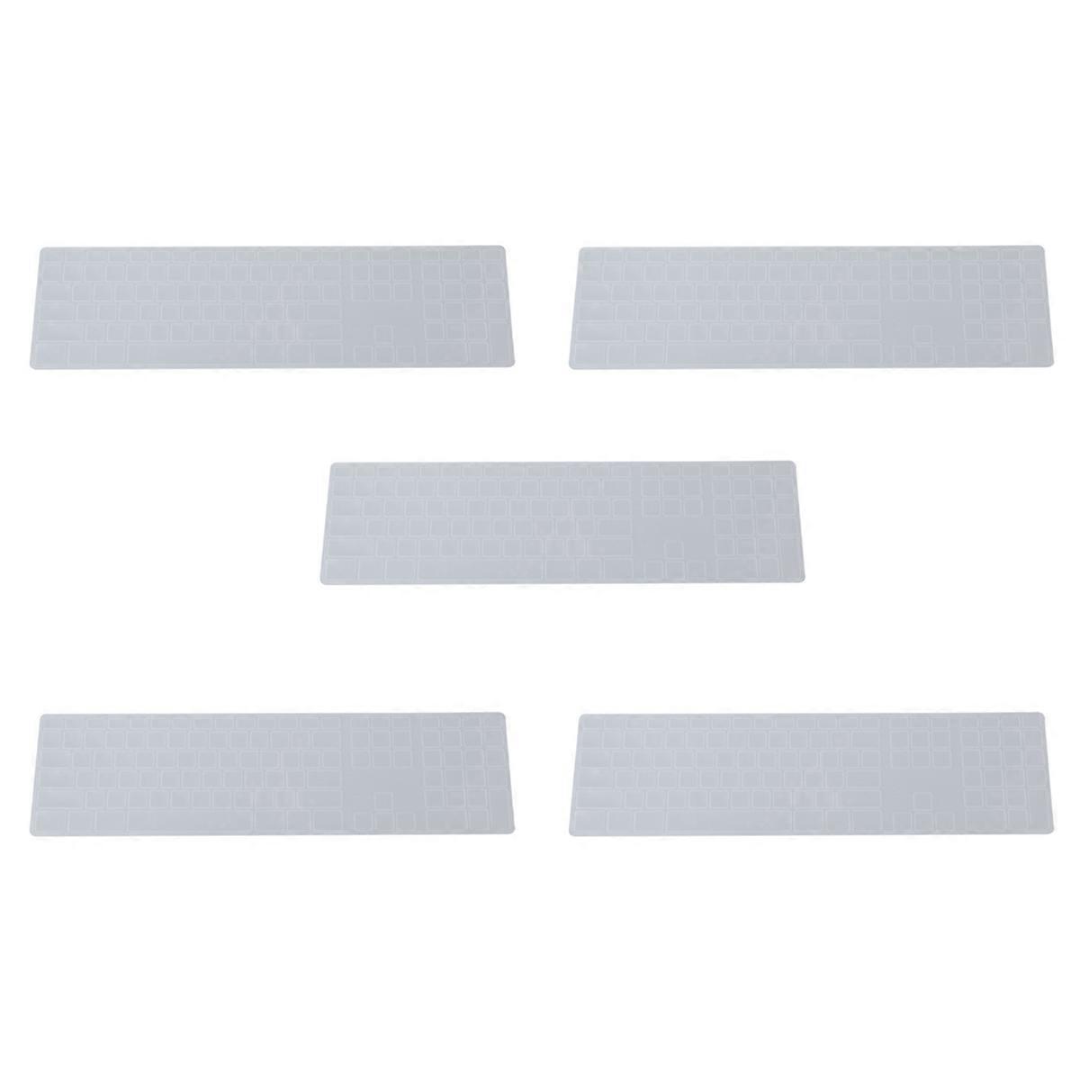 5X Silicone Thin Keyboard Skin Cover Protector with Numeric Keypad for Transparent