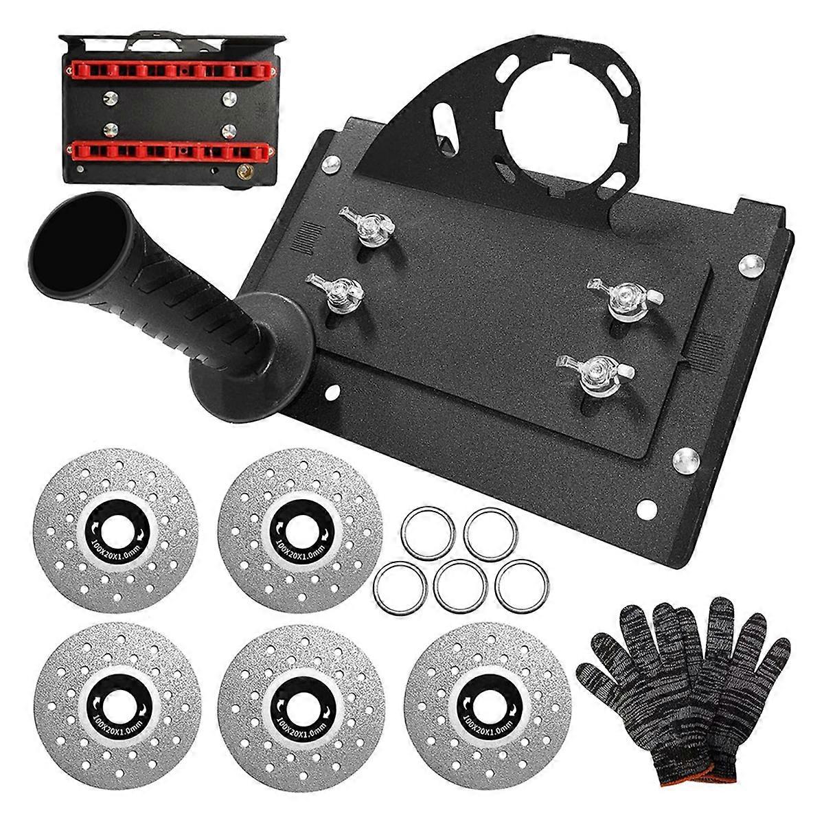 45 Degree Tile Chamfering Tool, Angle Grinder Stand Cutter Holder Attachments Adjustable 45 Beveli